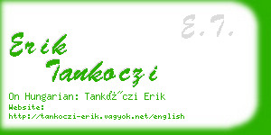 erik tankoczi business card
